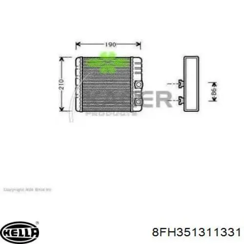 Радіатор пічки 8FH351311331 HELLA