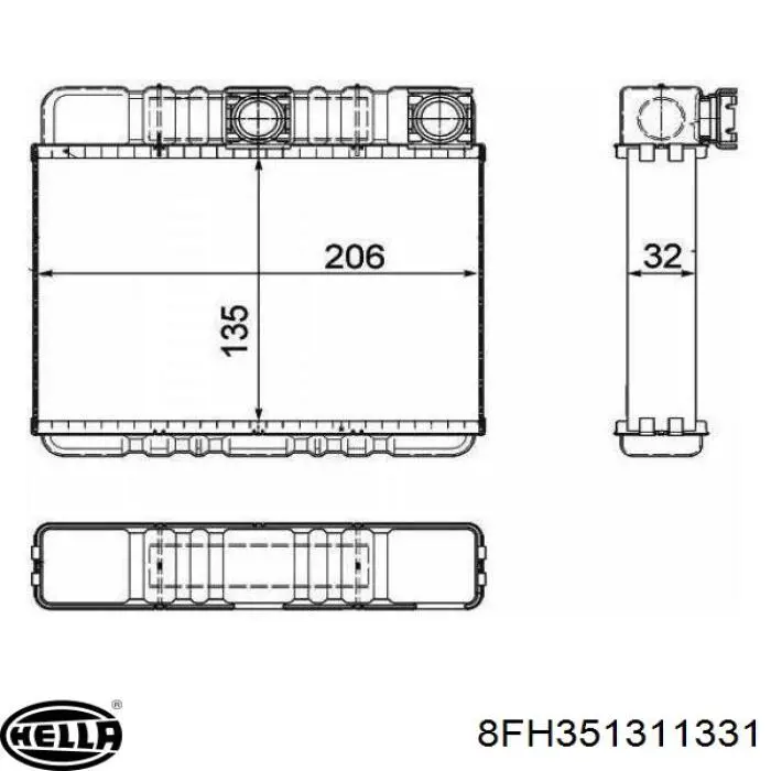Pадиатор печки e46 1.6-3.2 98-11 на BMW X3 E83