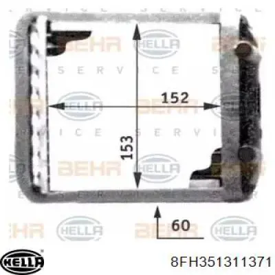 27140G9701 Nissan/Infiniti Радіатор опалювача салону