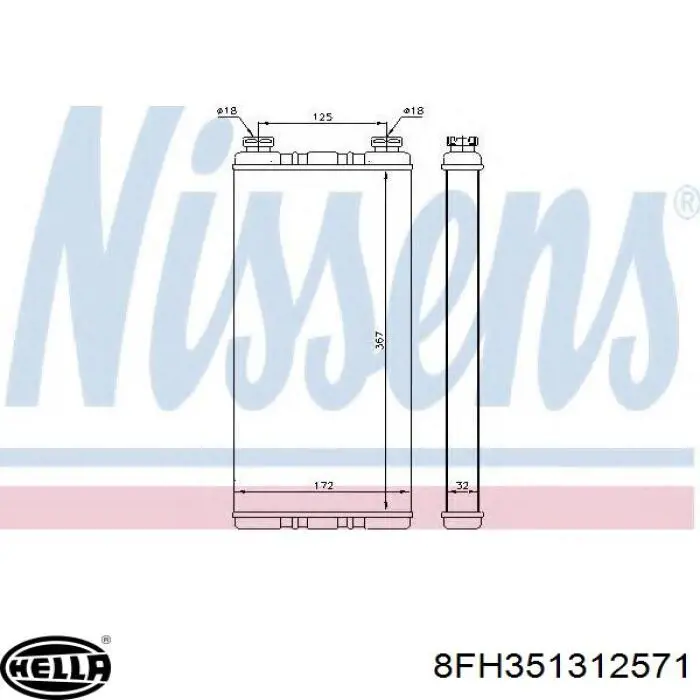 Радіатор пічки (обігрівача) AVA ME6248 ціна, від 54.70 USD