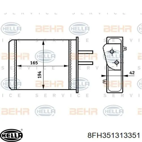  Радіатор пічки (обігрівача) Fiat Punto 1