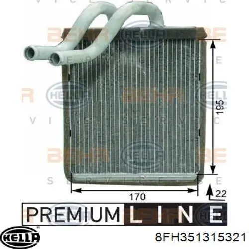 Радіатор пічки 4170N81 Polcar