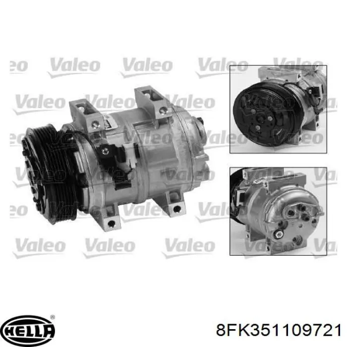 Компресор кондиціонера 8FK351109721 HELLA