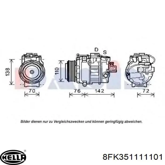 Компресор системи кондиціювання на BMW 4 (F36)