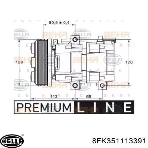 R21BYU19D629AA Ford Компресор холодоагенту
