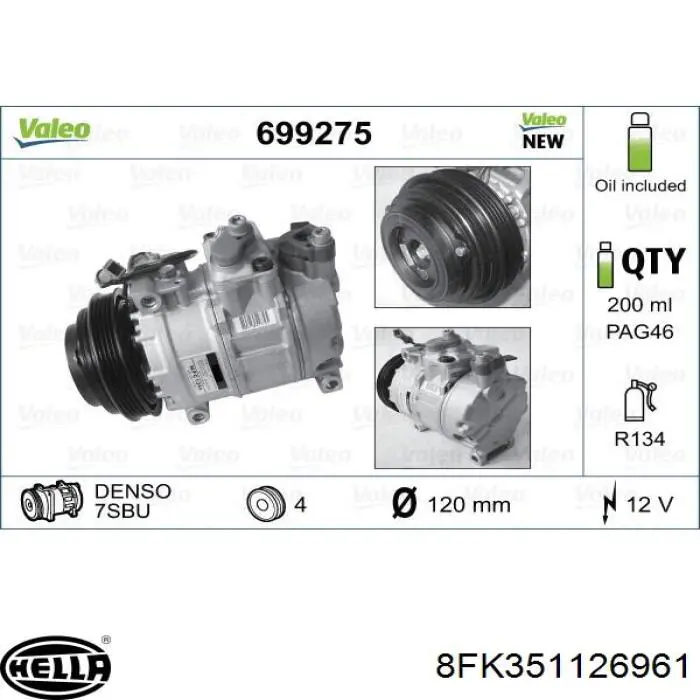 4B0260805PX VAG Компресор холодоагенту