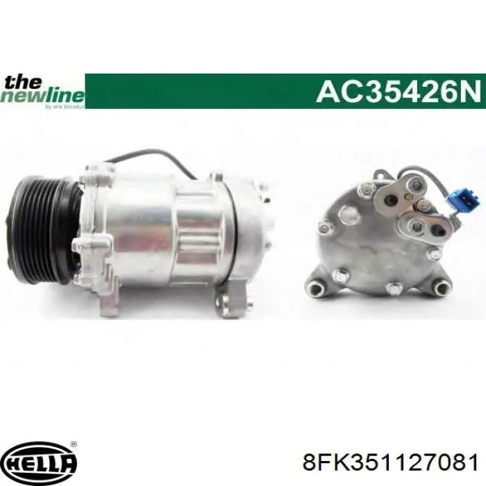 Компресор системи кондиціювання Sanden SD7V161227 ціна, від 57.01 USD