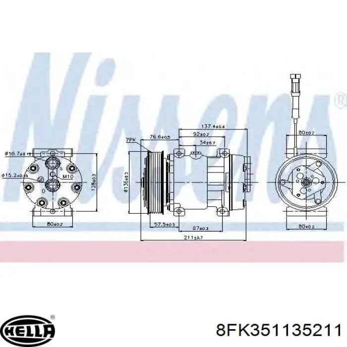Компресор кондиціонера SD7H158231 MSG Rebuilding