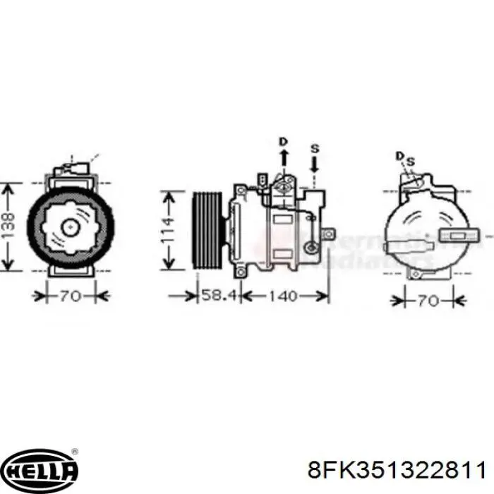 Компресор кондиціонера AC388348 Maxgear