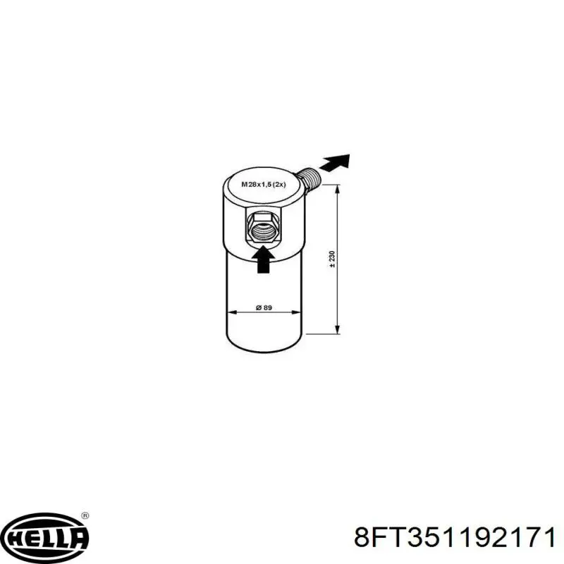 8FT351192171 HELLA ресивер-осушувач кондиціонера
