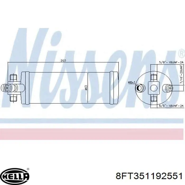 Ресивер-осушувач кондиціонера DAF 1698300 ціна, від 15.28 USD