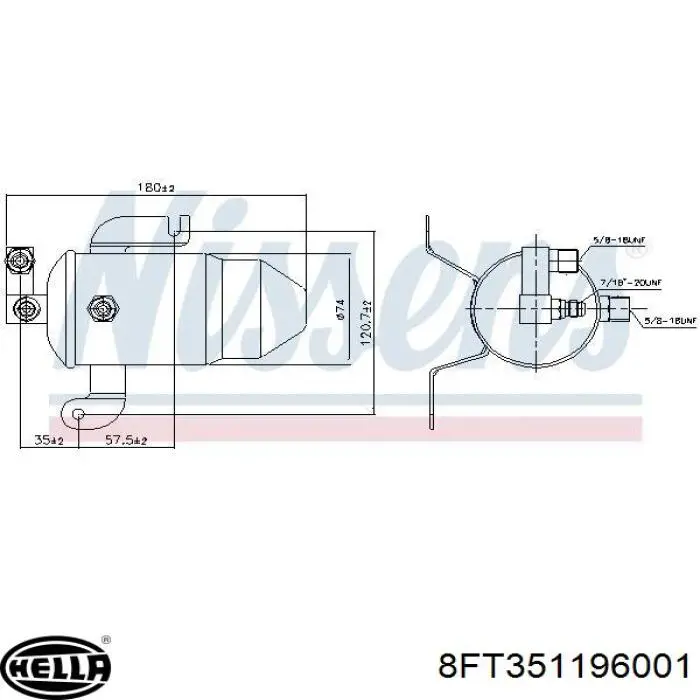 8FT351196001 HELLA ресивер-осушувач кондиціонера