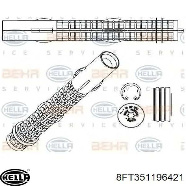 Ресивер-осушувач кондиціонера HELLA 8FT351196421 ціна, від 30.04 USD