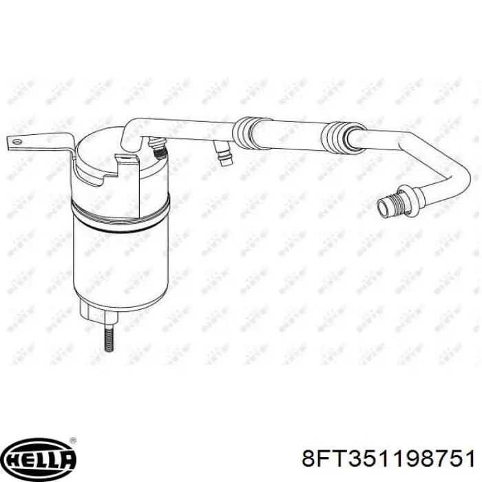 Ресивер-осушувач кондиціонера 8FT351198751 HELLA