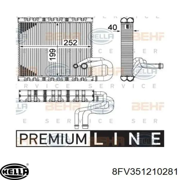 Купити 8FV351210281 HELLA Радіатор опалювача салону