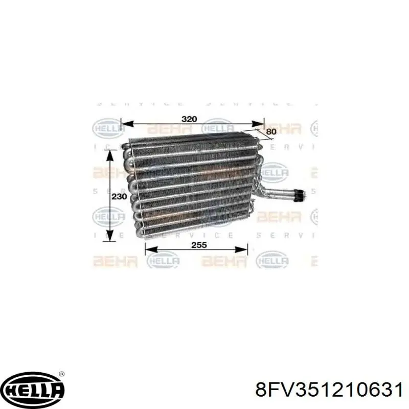 Радіатор кондиціонера салонний, випарник Volkswagen Passat (B3, B4, 3A2, 351) (Фольцваген Пассат)