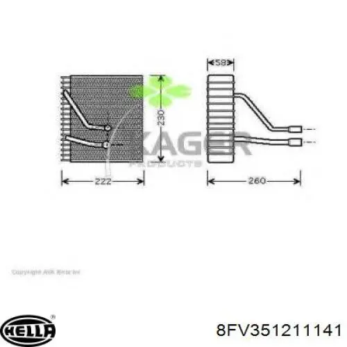 Випаровувач кондиціонера 3212P81 Polcar