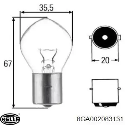 Купити 8GA002083131 HELLA Лампочки