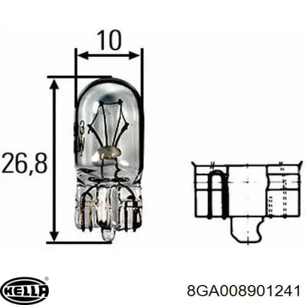 Лампочка 8GA008901241 HELLA