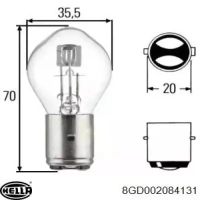 Купити 8GD002084131 HELLA Лампочки