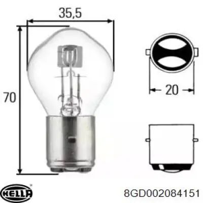 8GD002084151 HELLA Лампа автомобільна