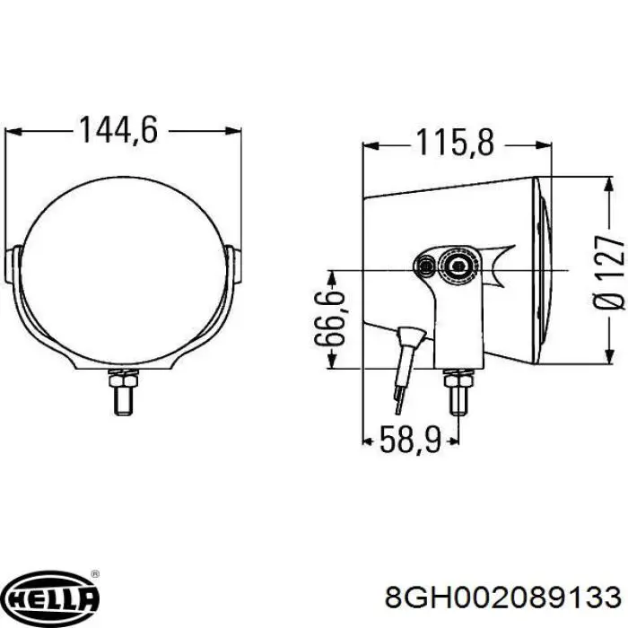 Купити 8GH002089133 HELLA Лампочка галогенна