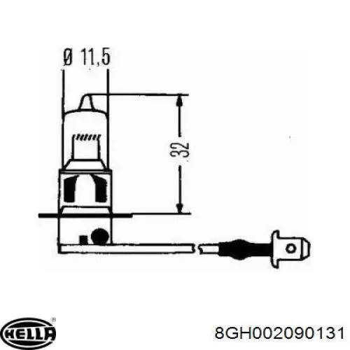 Лампочка галогенна 8GH002090131 HELLA