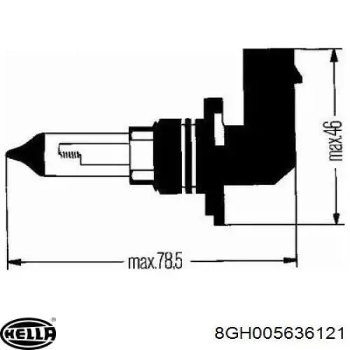 Лампочка галогенна 8GH005636121 HELLA
