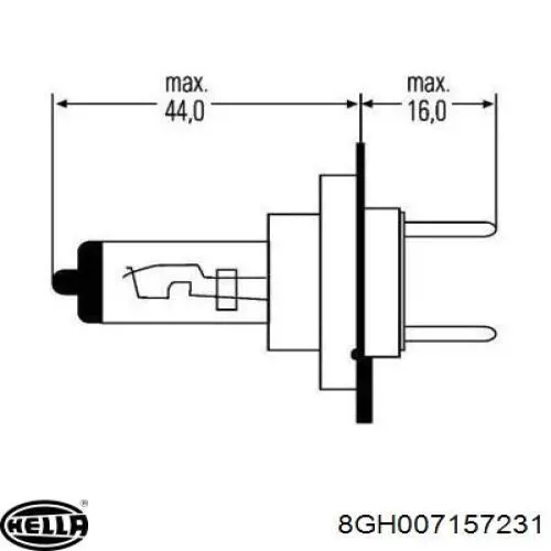 Лампочка галогенна 8GH007157231 HELLA