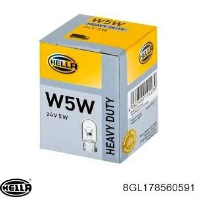 Лампочка плафону освітлення салону/кабіни HELLA 8GL178560591 ціна, від 13.56 USD