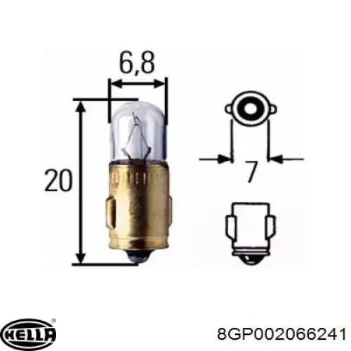 Купити 8GP002066241 HELLA Лампочки
