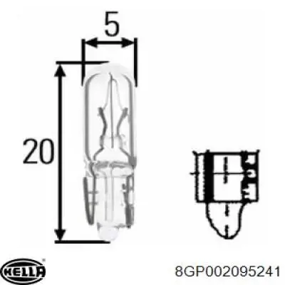 Лампочка 8GP002095241 HELLA