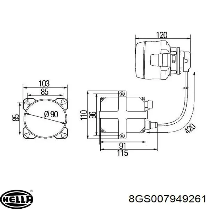 Биксенон HELLA 8GS007949261