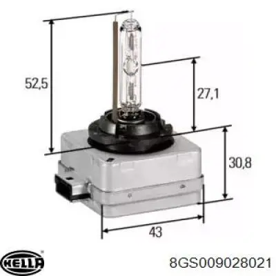 Лампочка ксеноновая 8GS009028021 HELLA