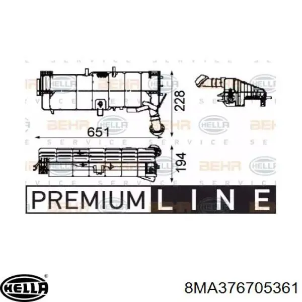 Бачок системи охолодження 8MA376705361 HELLA