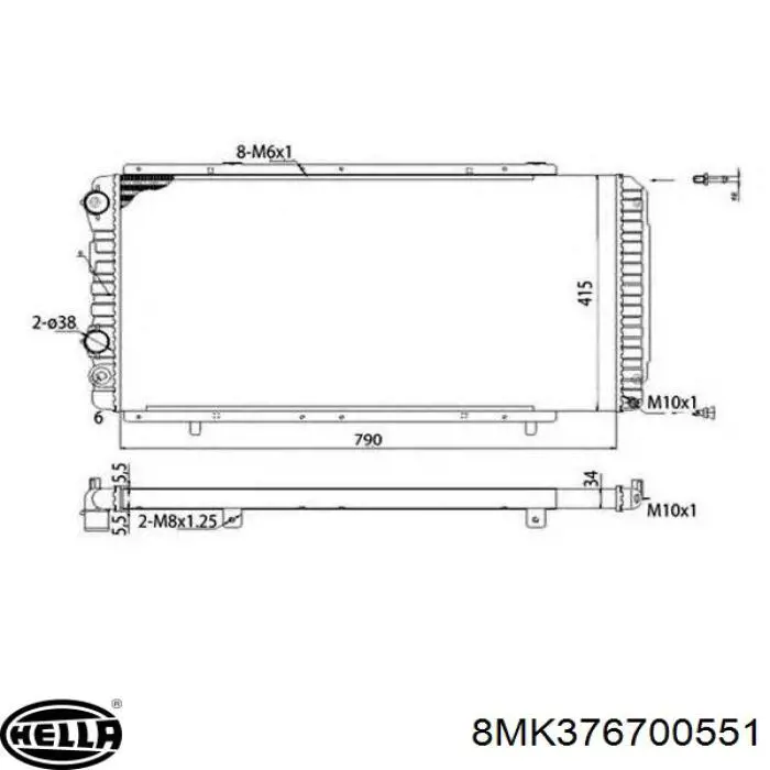 Радіатор 637142 Hart