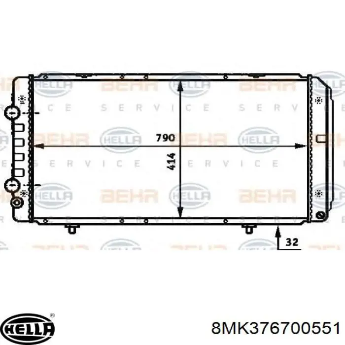 Радіатор основний Peugeot/Citroen 1330W3 ціна, від 92.81 USD