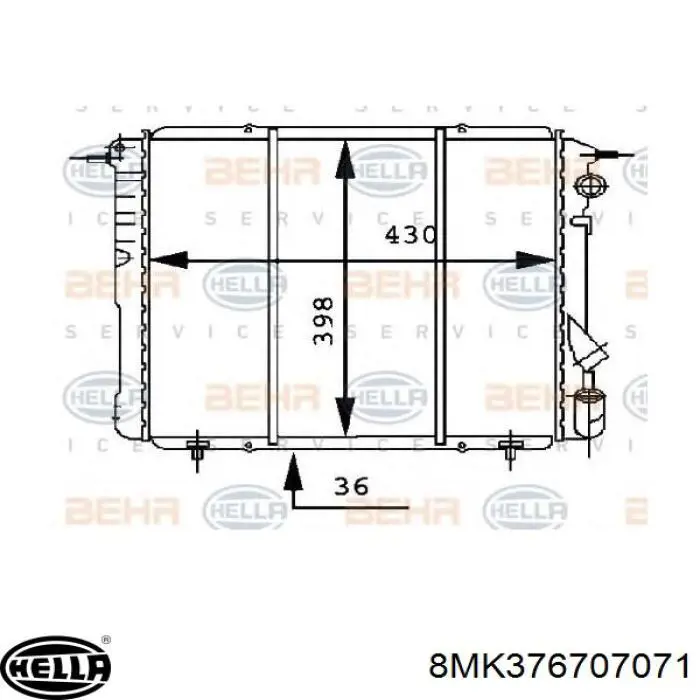 Радіатор охолодження Polcar 570208A3