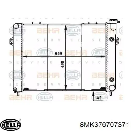 Радіатор охолодження двигуна 8MK376707371 HELLA