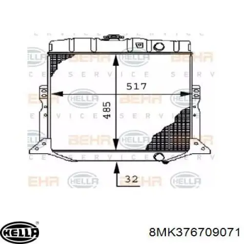 Купити A3145004702 Mercedes Радіатор двигуна