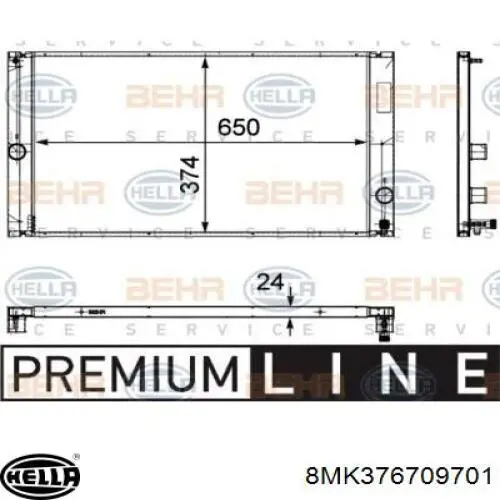 Купити 8MK376709701 HELLA Радіатор двигуна