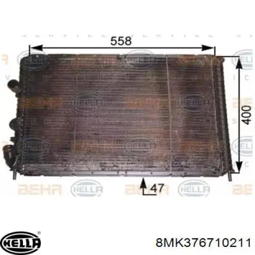 Купити 8MK376710211 HELLA Радіатор двигуна
