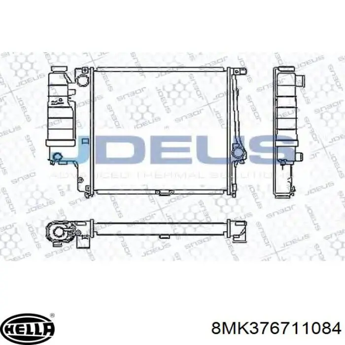 Радіатор охолодження двигуна 8MK376711084 HELLA