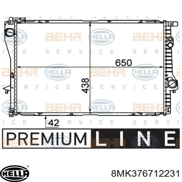 Радіатор основний HELLA 8MK376712231 ціна, від 88.67 USD
