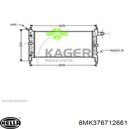 Купити A2025007903 Mercedes Радіатор двигуна
