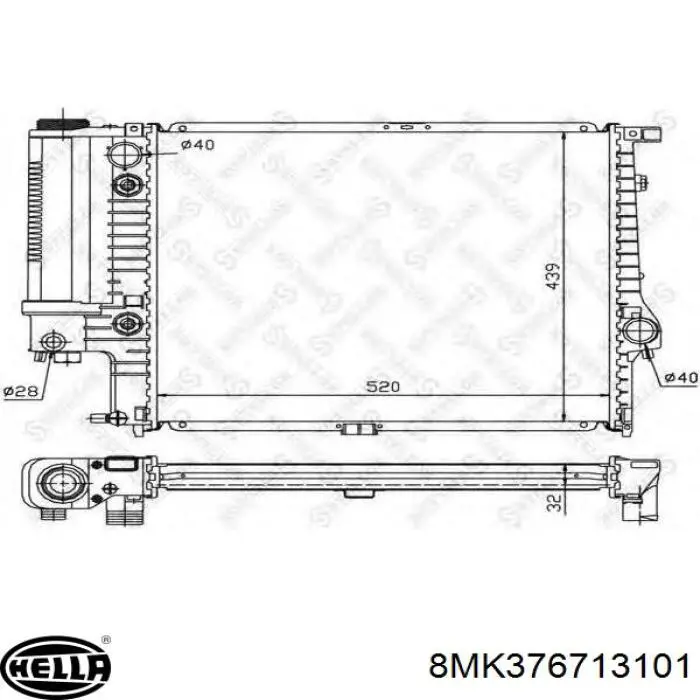 Радіатор охолодження HELLA 8MK376713101