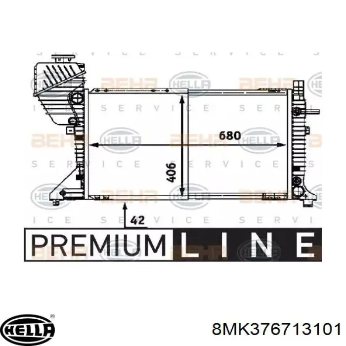 Радіатор основний HELLA 8MK376713101 ціна, від 116.83 USD