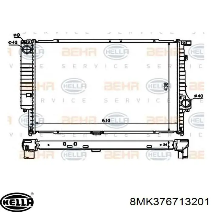 1723689 BMW Радіатор охолодження двигуна