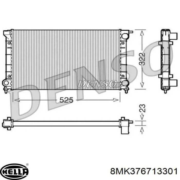 DCM3382 Diederichs радіатор охолодження двигуна