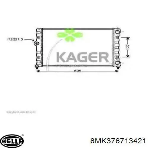 Купити 8MK376713421 HELLA Радіатор двигуна